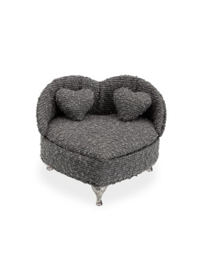 JOYERO COLOR GRIS OSCURO MODELO SILUETA DE SOFA