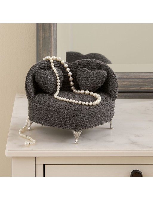 JOYERO COLOR GRIS OSCURO MODELO SILUETA DE SOFA