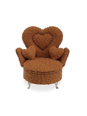 BOÎTE À BIJOUX COULEUR MOUTARDE COEUR SILHOUETTE MODÈLE