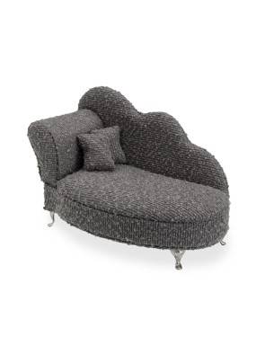 DUNKELGRAUE SCHMUCKSCHATULLE MODELL CHAISE