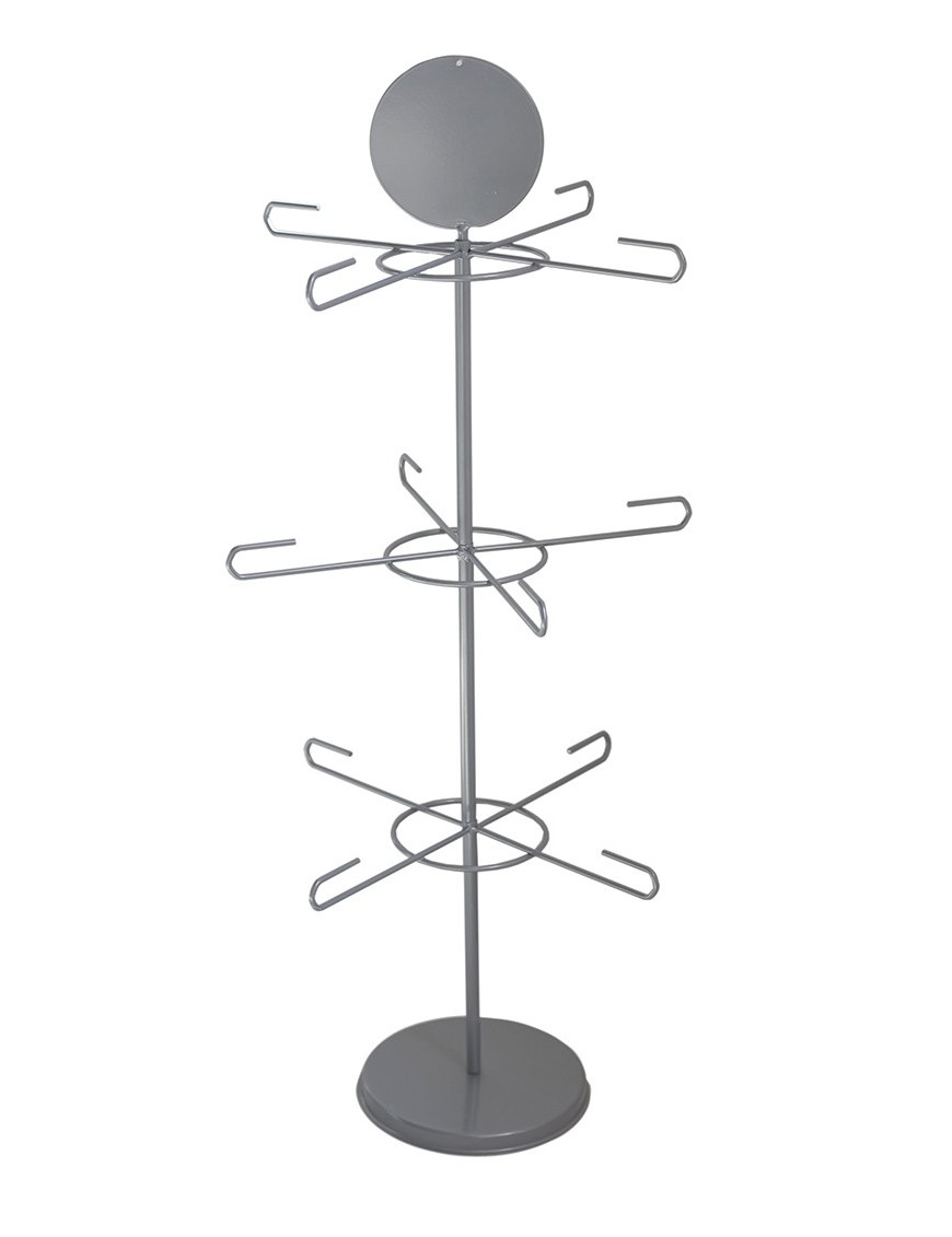 Turning table display for masks