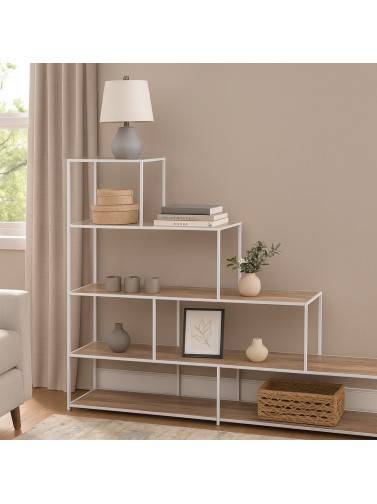 ÉTAGÈRE BLANCHE AVEC 4 ÉTAGÈRES MODÈLE ÉCHELLE