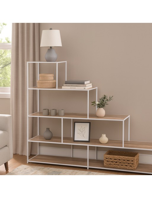 WEISSES REGAL MIT 4 LEITER-MODELL-REGALEN