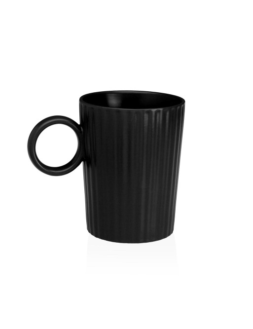 MUG PETIT-DÉJEUNER OU MUG MODÈLE STRIA GRIS FONCÉ