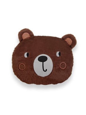 CUSHION WITH FILLING DARK BROWN BEAR.