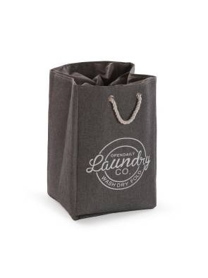 CESTA PARA LA ROPA SUCIA MODELO WASH GRIS OSCURO