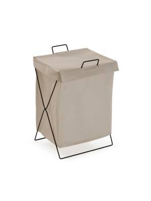 CESTA PARA LA ROPA SUCIA PLEGABLE MODELO CREMA