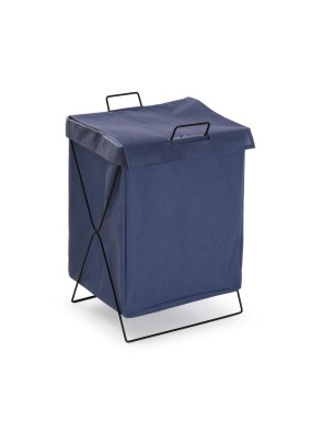 FALTBARER WÄSCHEKORB MODELL BLAU