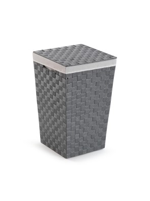 HELLGRAUER WÄSCHEKORB MODELL METALL-POLYESTER-POLYPROPYLEN