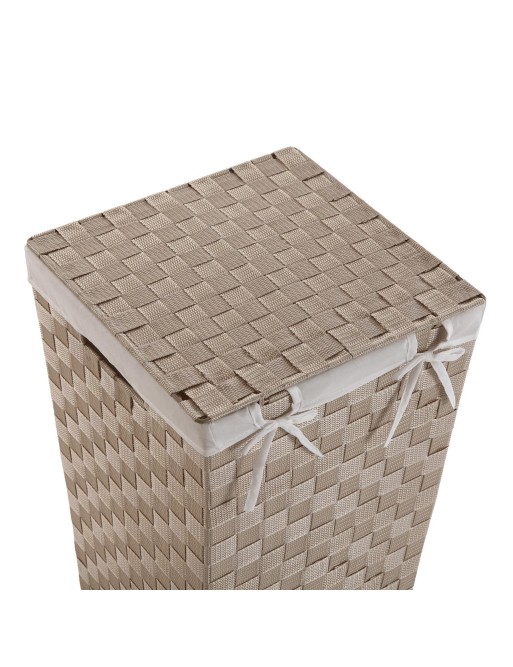 BEIGE WÄSCHEKORB MODELL METALL-POLYESTER