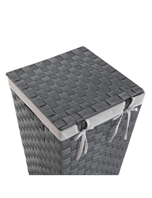 LIGHT GREY LAUNDRY BASKET MODEL METAL-POLYESTER-POLYPROPYLENE