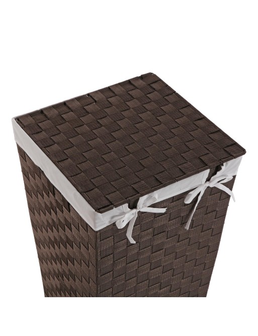 CESTA PARA LA ROPA SUCIA CHOCOLATE MODELO METAL-POLIESTER-POLIPROPILENO