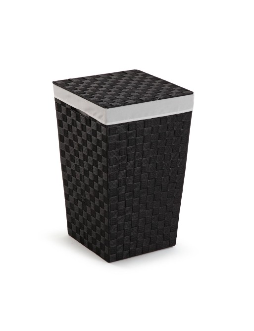 CESTA PARA LA ROPA SUCIA NEGRA MODELO METAL-POLIESTER-POLIPROPILENO