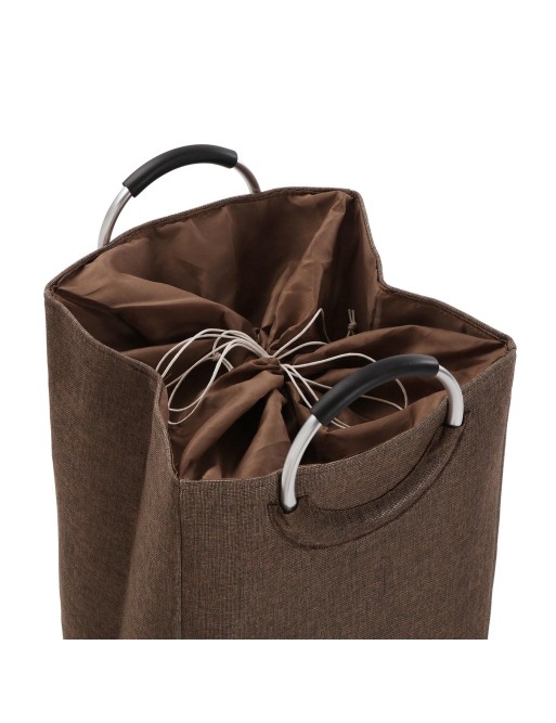 CESTA PARA LA ROPA SUCIA COLOR MARRÓN MODELO CON ASAS