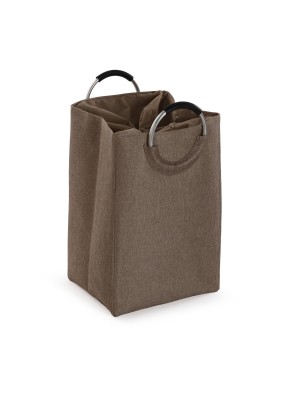 BEIGE WÄSCHEKORB MODELL MIT GRIFFEN