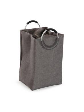 CESTA PARA LA ROPA SUCIA COLOR GRIS OSCURO MODELO CON ASAS