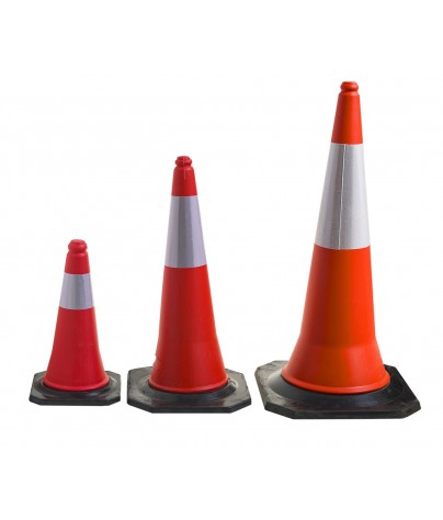 Reflective Cones with rubber Base