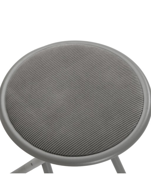 TABURETE PLEGABLE DE CORDUROY MODELO VERAT GRIS OSCURO TABURETE PLEGABLE DE CORDUROY MODELO VERAT GRIS OSCURO