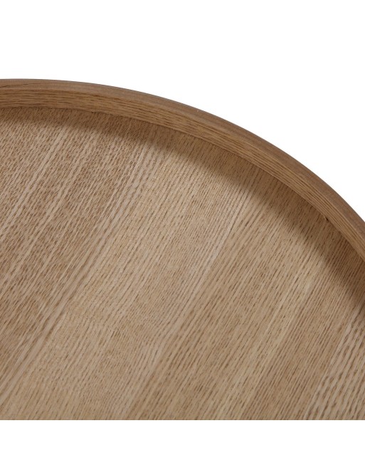 MESA AUXILIAR DE MADERA REDONDA MODELO LEKA