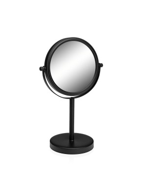 MIROIR SUR PIED NOIR AVEC GROSSISSEMENT X10 MODÈLE DIX.