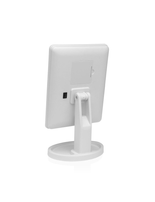 WEISSER TISCHSPIEGEL MIT LED-LICHT MODELL 28,5 CM WEISSER TISCHSPIEGEL MIT LED-LICHT MODELL 28,5 CM