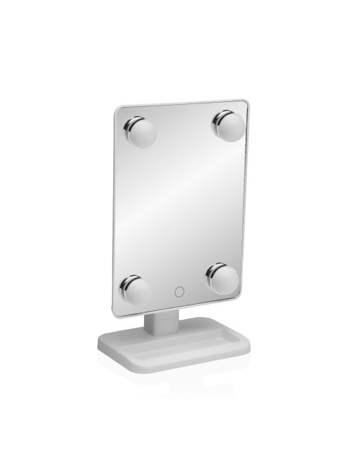 WEISSER TISCHSPIEGEL MIT LED-LICHT MODELL 30,8 CM