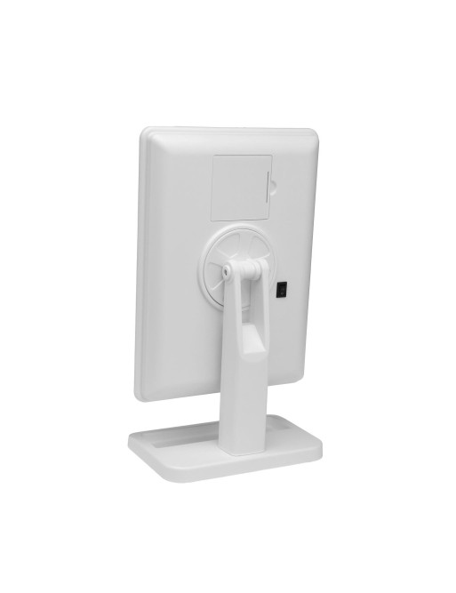 WHITE TABLE MIRROR WITH LED LIGHT MODEL 30.8 CM
