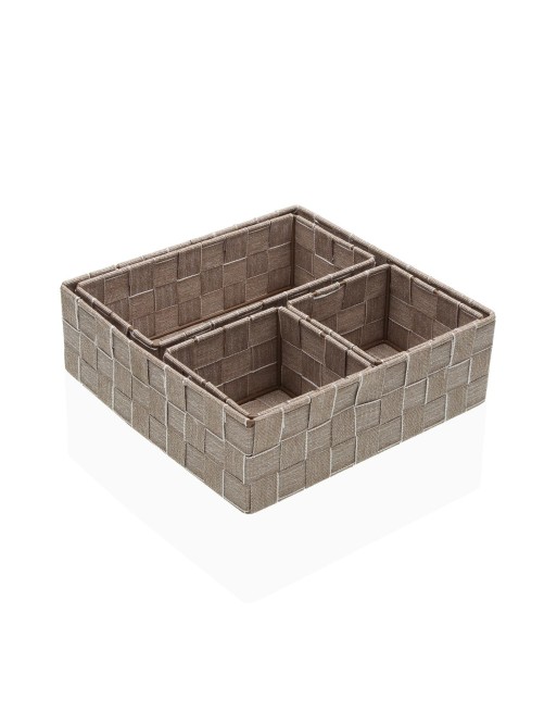 FOUR BEIGE BASKETS CORN FIBER MODEL