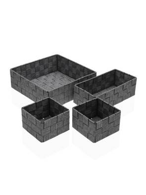 FOUR GRAY BASKETS CORN FIBER MODEL