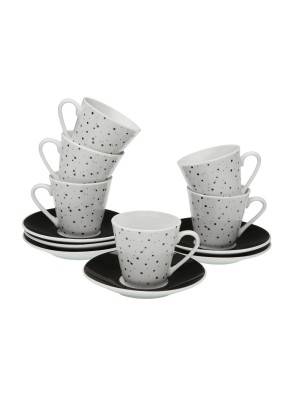 LOT DE 6 TASSES À CAFÉ AVEC SOUCOUPE MODÈLE NEBULA