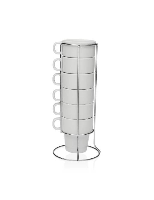 PRÉSENTOIR AVEC 6 TASSES À CAFÉ MODÈLE CAFÉ PRÉSENTOIR AVEC 6 TASSES À CAFÉ MODÈLE CAFÉ