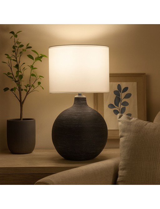 ETON MODEL BLACK CERAMIC TABLE LAMP ETON MODEL BLACK CERAMIC TABLE LAMP