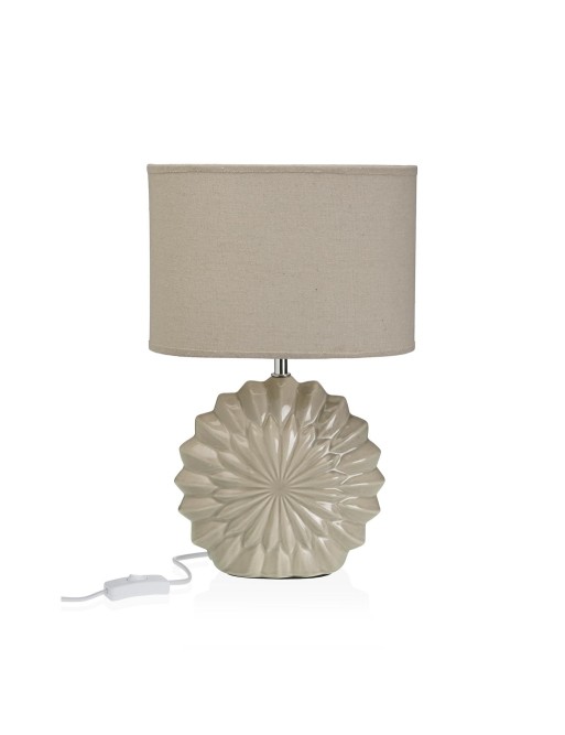 LÁMPARA DE SOBREMESA DE CERAMICA BEIGE MODELO GIRA