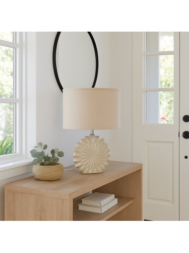 BEIGE CERAMIC TABLE LAMP MODEL ZEKA