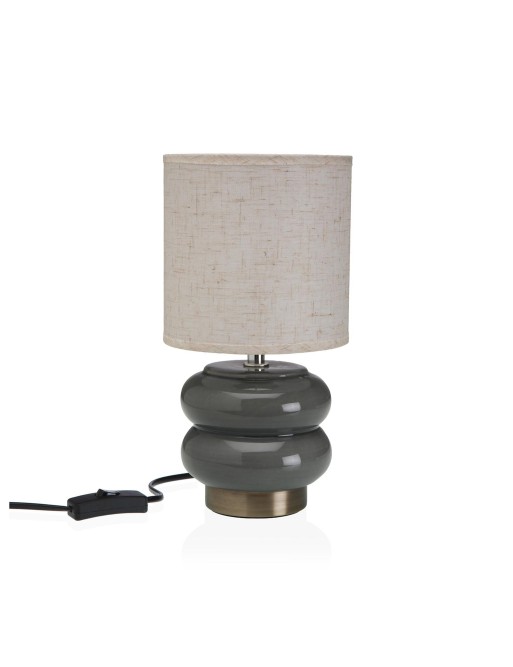 LÁMPARA DE SOBREMESA DE CERAMICA GRIS MODELO TWO