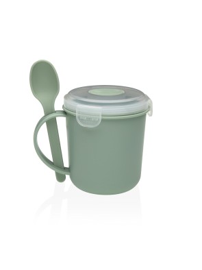 FOOD CUP WITH GREEN SPOON MODEL SILI