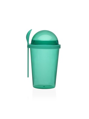 FOOD CUP WITH GREEN SPOON MODEL SILES