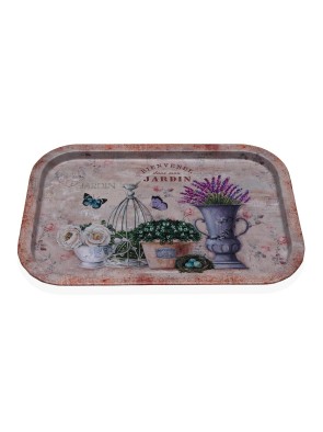 BANDEJA DE METAL MODELO BIENVENUE JARDIN