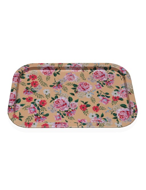 YELLOW FLOWER METAL TRAY YELLOW FLOWER METAL TRAY
