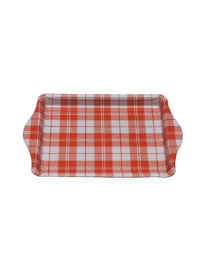 METAL TRAY WITH HANDLES MODEL RETIA ORANGE