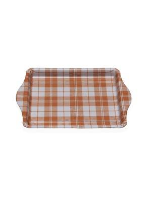 VICHY YELLOW METAL TRAY WITH HANDLES