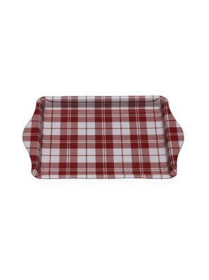 METAL TRAY WITH HANDLES MODEL RETIA RED