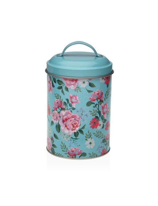 METALLDOSE MIT BLAUEM DECKEL MODELL BLOOM METALLDOSE MIT BLAUEM DECKEL MODELL BLOOM