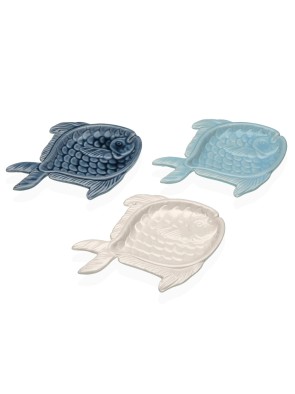 THREE CERAMIC APPETIZER SERVING PLATTERS MODEL MARINA