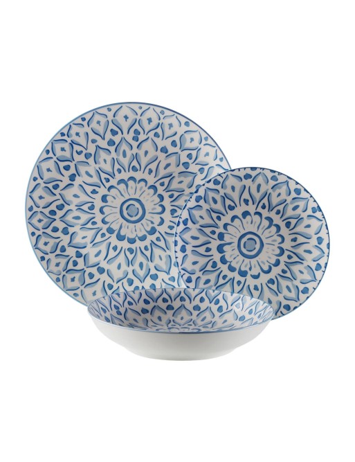 VAISSELLE AVEC18 PIÈCES MODÈLE ARVÍA BLEU