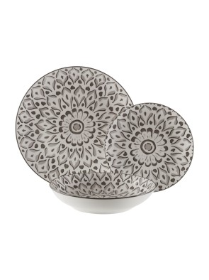 TABLEWARE SET WITH 18 PIECES MODEL ARVÍA GRAY