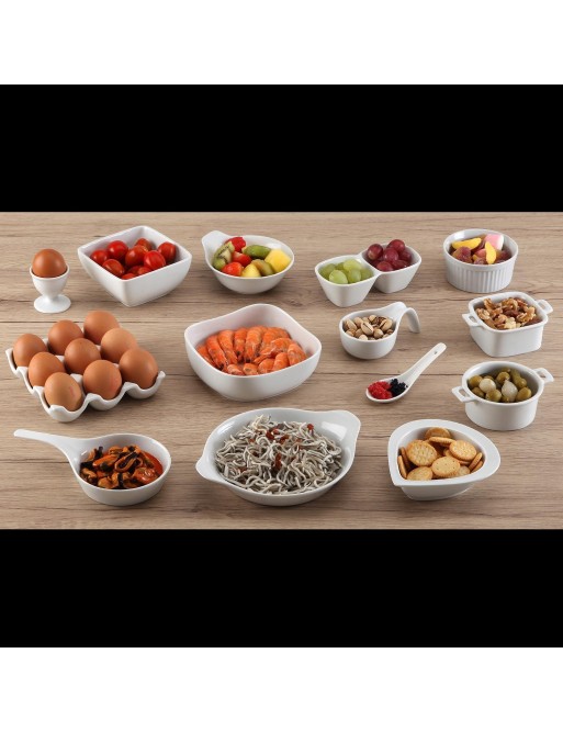 FUENTE PARA EL APERITIVO DE PORCELANA MODELO DOS SECCIONES