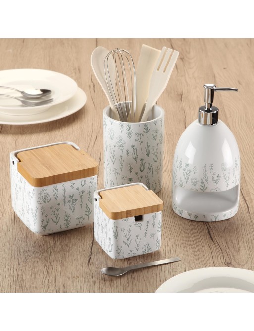 AZUCARERO CON TAPA DE BAMBU MODELO SEREN