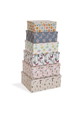 SIX DIFFERENT BOXES IN SIZE DECORATION MODEL