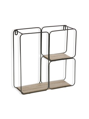 SHELF WITH 3 SQUARE SHELVES FLOWER MODEL